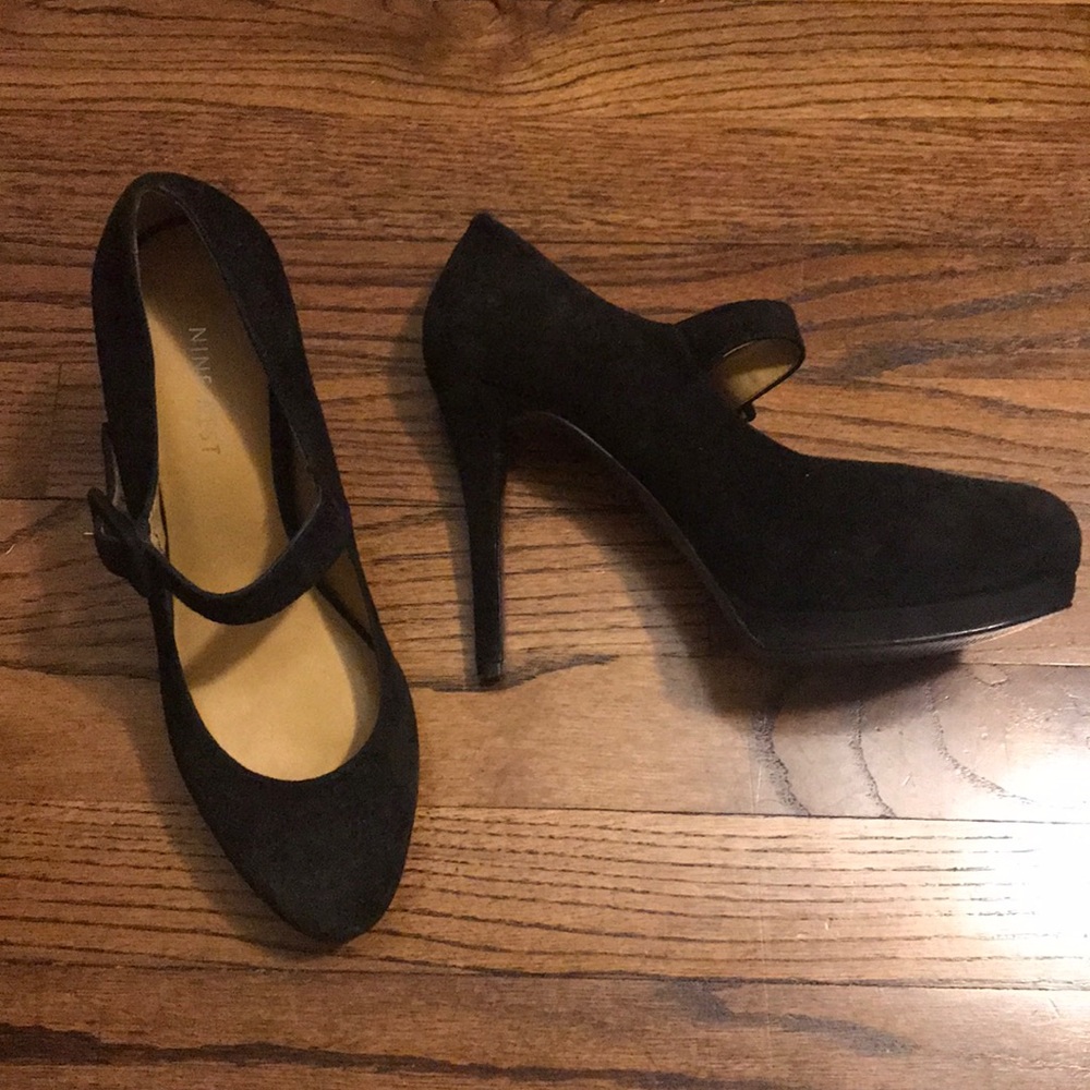 Platform Mary Jane Nine West Black pumps